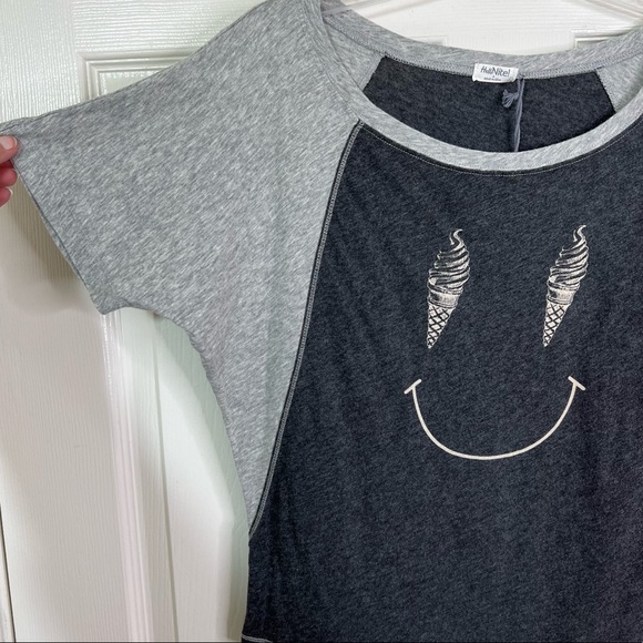 Hello Nite! Revolve Ice Cream Short Sleeve Knit Pajama Top Size S - Picture 5 of 6